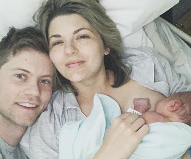 Former Neighbours star Tim Phillipps welcomes first child with wife Jessica