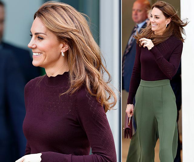 Duchess Catherine shows off new blonde highlights and a stylish pair of trousers as she steps out in support of environmental action