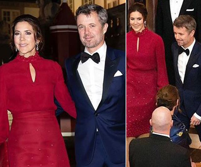 Crown Princess Mary is drop-dead gorgeous in siren red during dinner date with Frederik