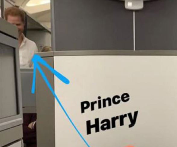 Prince Harry spotted by royal fan on economy flight after private plane scandal