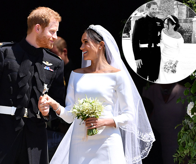 Prince Harry and Duchess Meghan share unseen wedding picture to mark their engagement anniversary