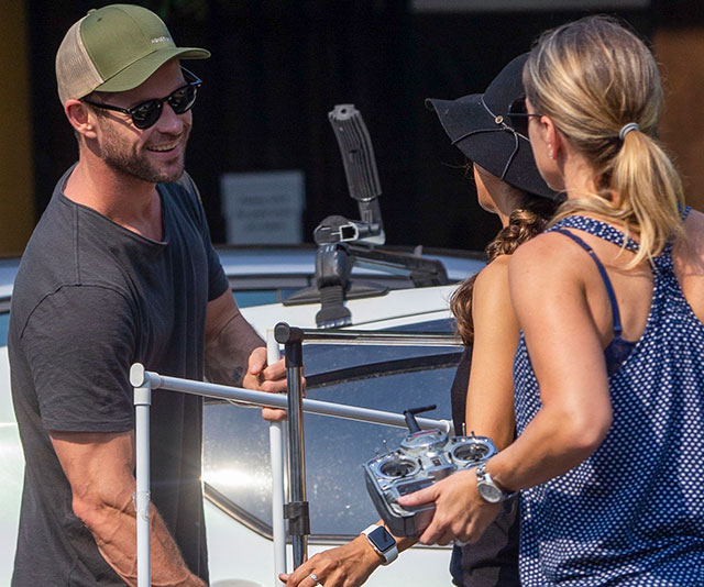 EXCLUSIVE PICS: One of them! Chris Hemsworth gets friendly with Byron Bay locals