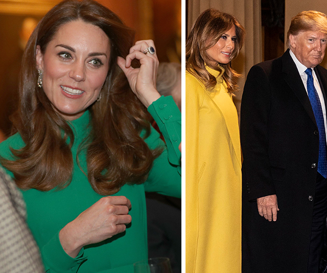 Duchess Catherine holds her own in a stunning green dress during reception with Donald Trump