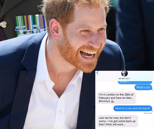 Prince Harry and Bon Jovi’s text messages revealed in hilarious exchange