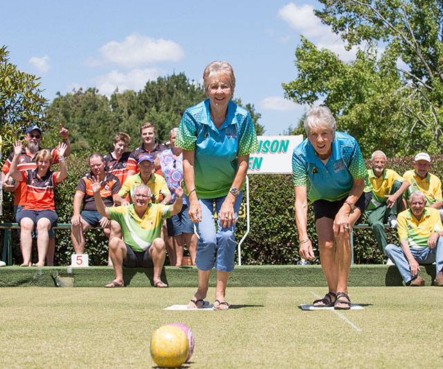 REBUILD OUR TOWNS: The townsfolk of Batlow are bowling their way back from the bushfires
