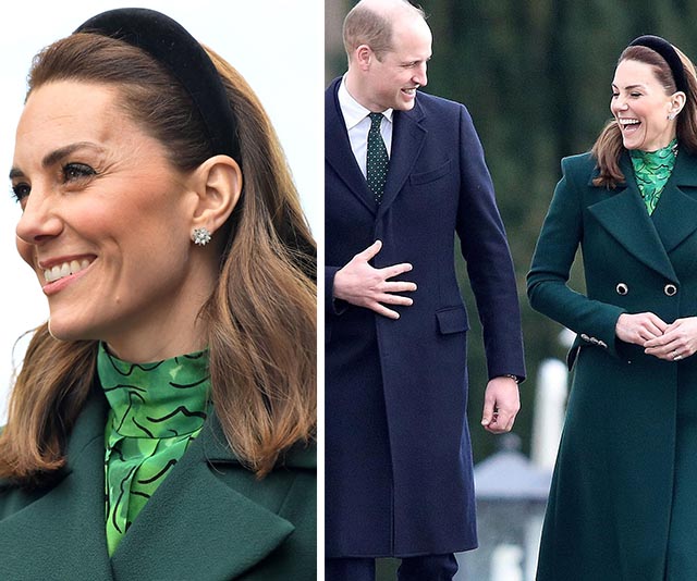Duchess Catherine debuts a new haircut and rocks her favourite Zara headband as she and Wills commence three-day tour of Ireland