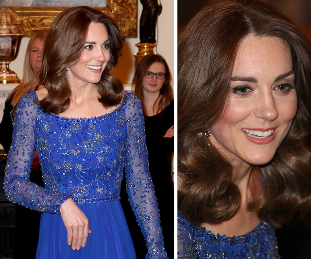 Kate Middleton steps out in the ultimate princess dress for her second glamorous appearance of the day