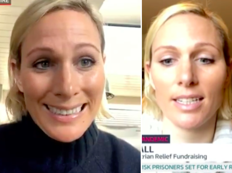 Zara Tindall gives an unexpected insight into her family home with two live TV interviews from isolation