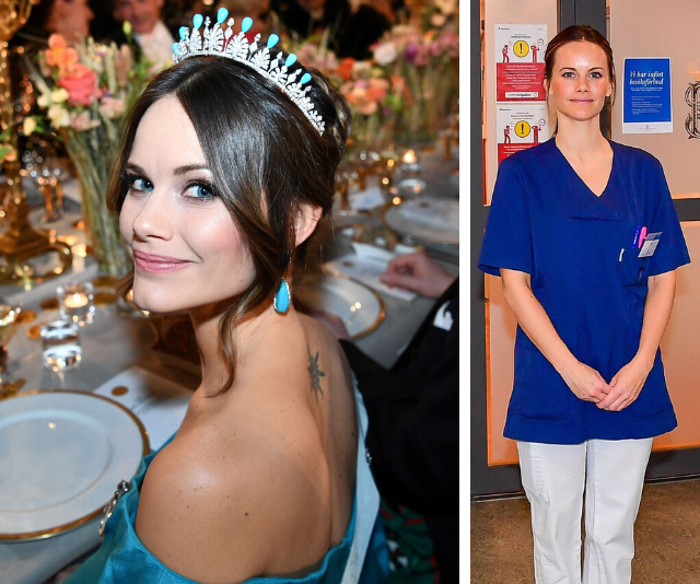 Princess Sofia of Sweden swaps her tiara for medical scrubs as she reports for duty at a local hospital to help fight the coronavirus outbreak