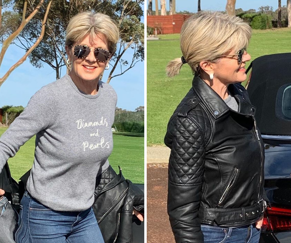 Julie Bishop shows off her brand new post-iso hair transformation