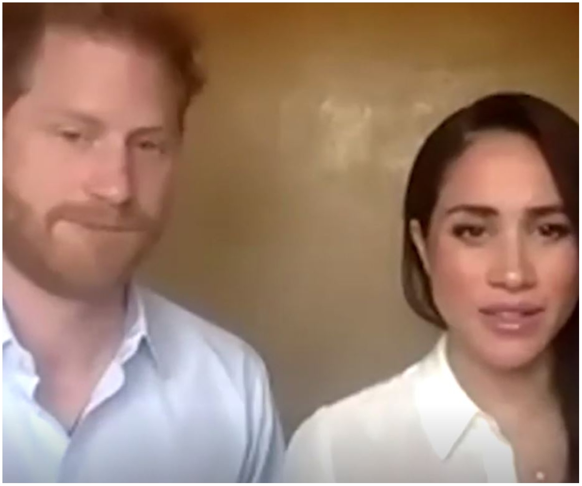 Prince Harry and Duchess Meghan appear in a surprise video call from Los Angeles to talk about an incredibly pressing topic