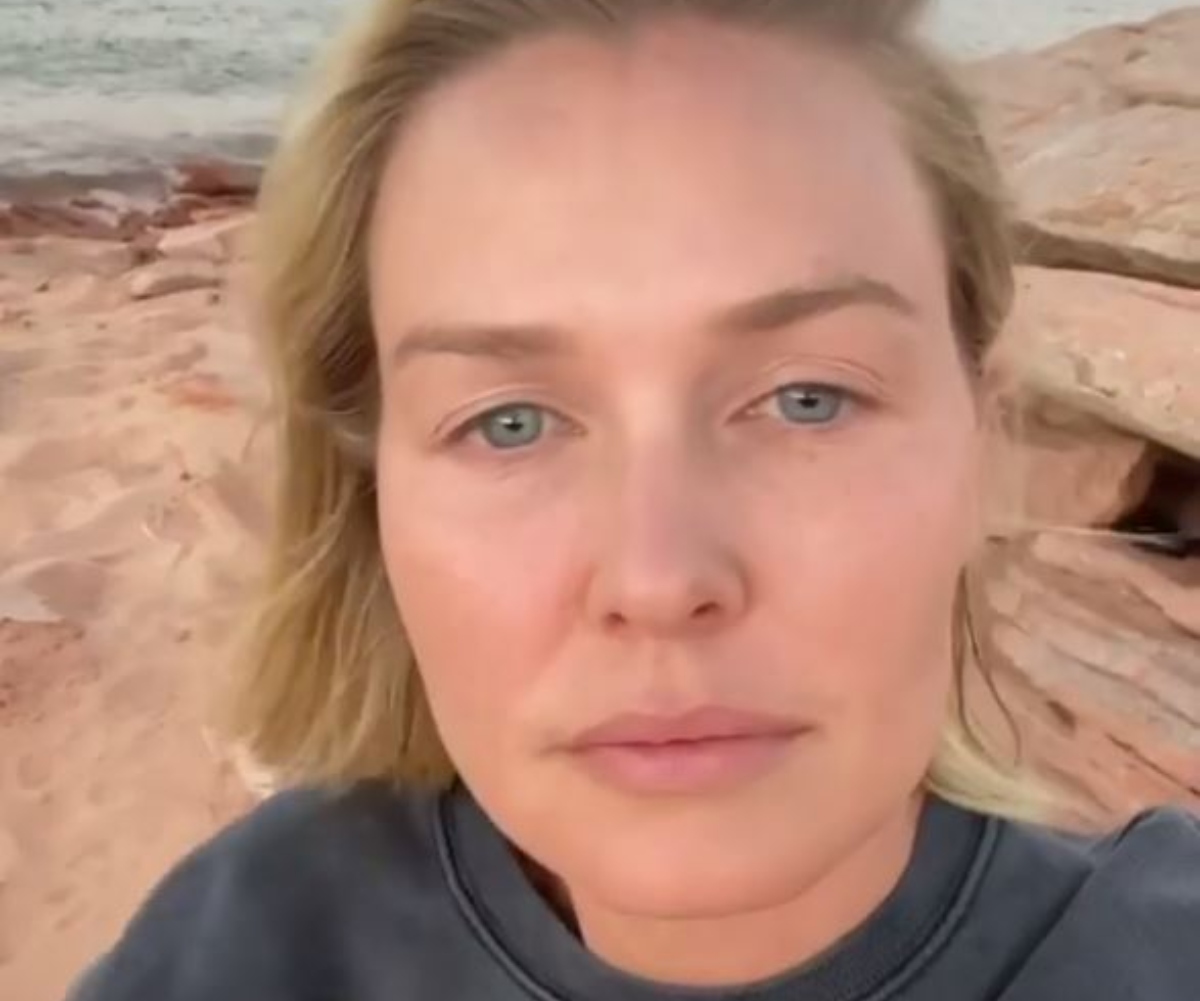 New mum and model Lara Worthington bares all in a raw and rare new clip to promote her non-profit makeup brand