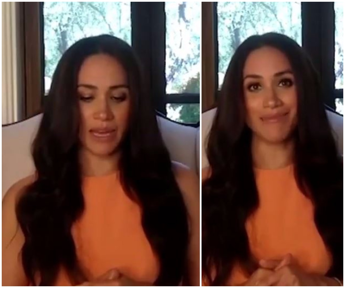 Duchess Meghan wears the trending colour for summer as she makes a rare appearance via video link