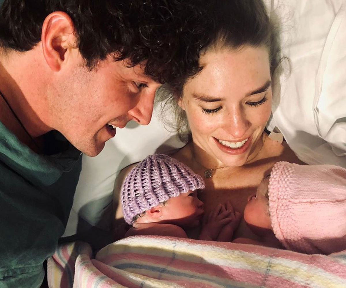“You are both so beautiful”: Purple Wiggle Lachy Gillespie welcomes surprise twin baby girls with fiancée Dana Stephensen