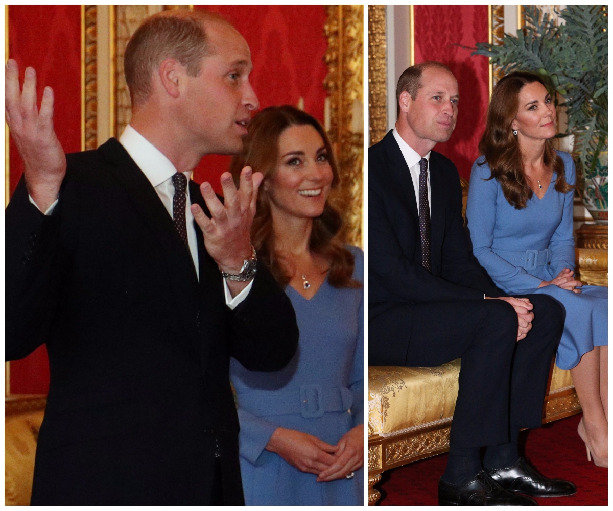For the first time in seven months, Duchess Catherine & Prince William have welcomed guests back into Buckingham Palace – in some seriously chic threads