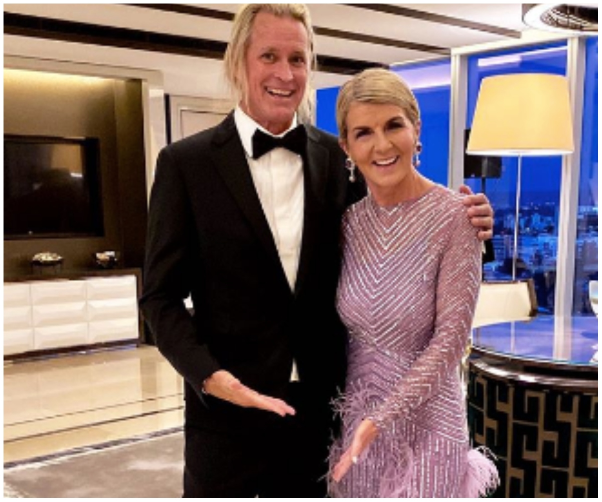 In the pink! Julie Bishop rocks one of her glitziest dresses yet for a special cause