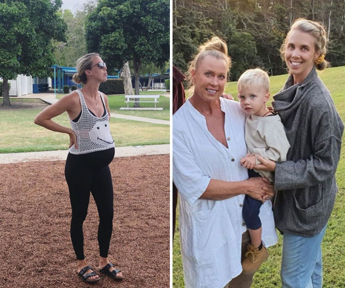 Pregnant Morgan Kenny steps out in mother Lisa Curry’s vintage top which she purchased over 20 years ago – and she looks AMAZING!