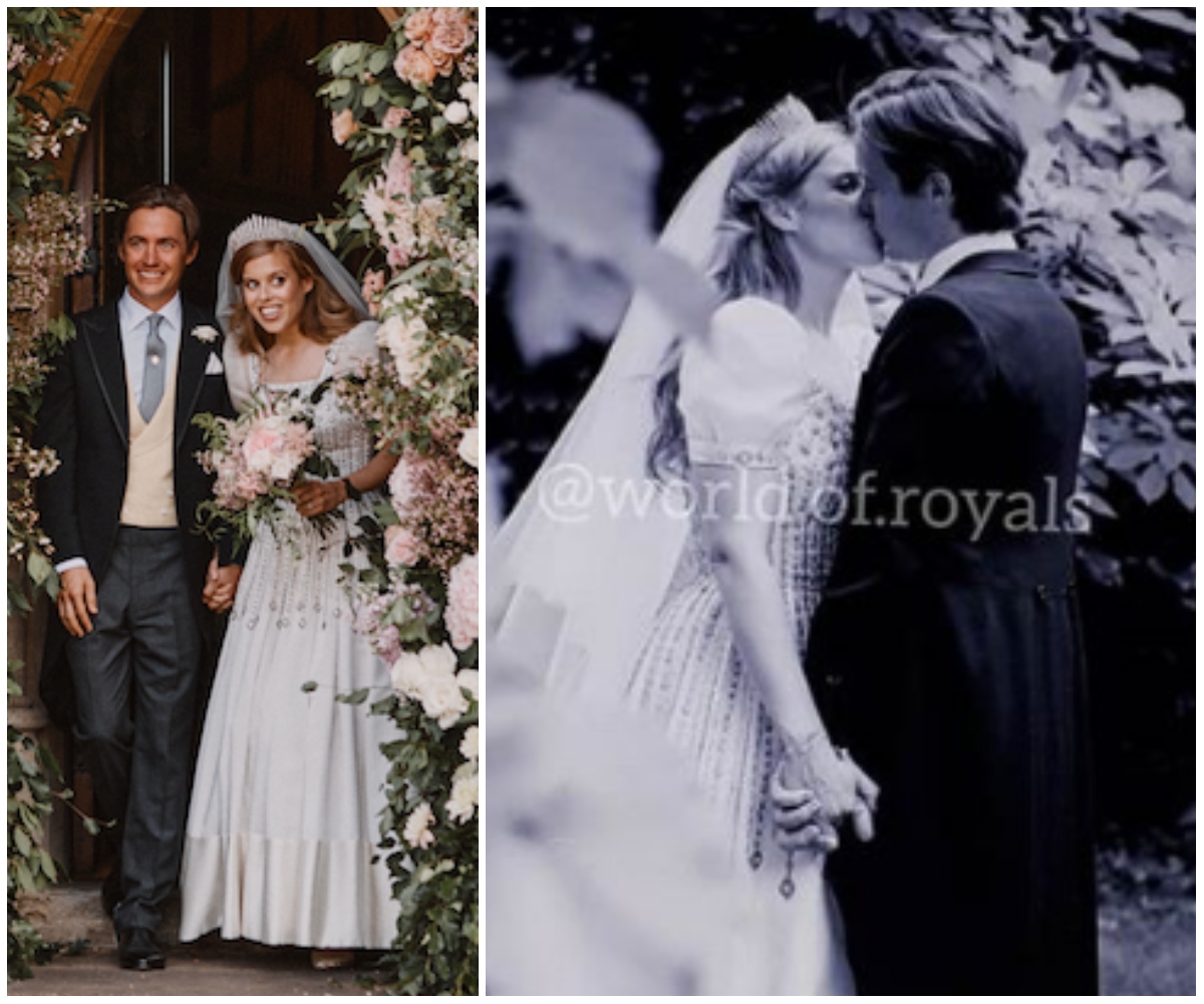 Princess Beatrice and Edoardo Mapelli Mozzi’s first kiss as a married couple revealed as another unseen pic from their wedding emerges
