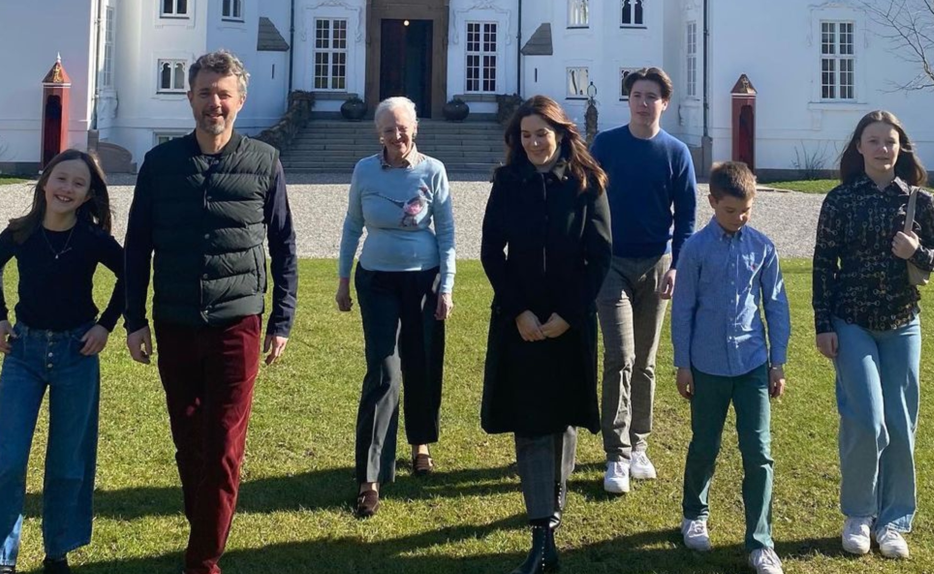 After months apart, Crown Princess Mary and her family are reunited with Queen Margrethe in time for Easter