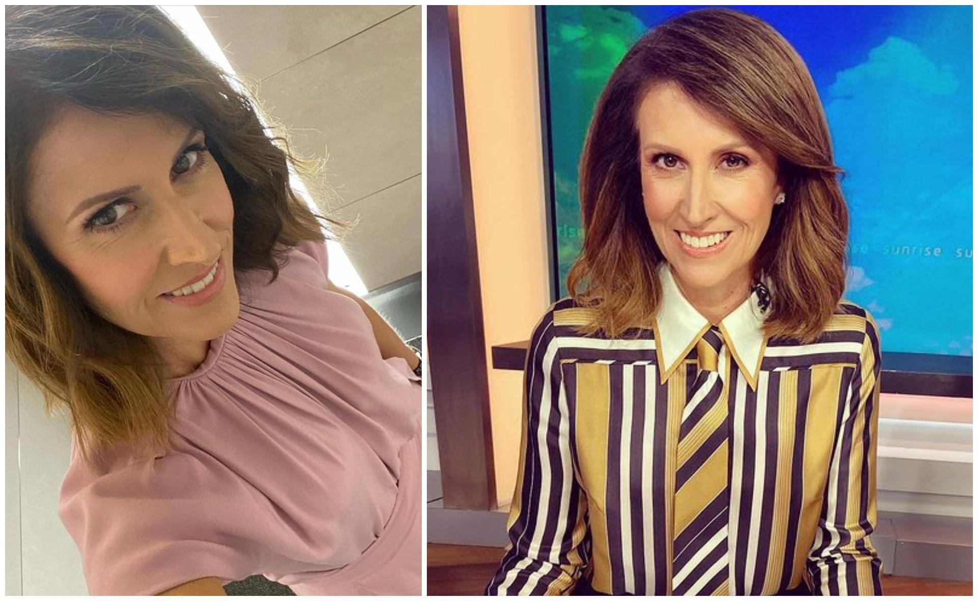 Good morning to you and to Natalie Barr’s perfect pink pantsuit: The new Sunrise host is nailing newsreader fashion