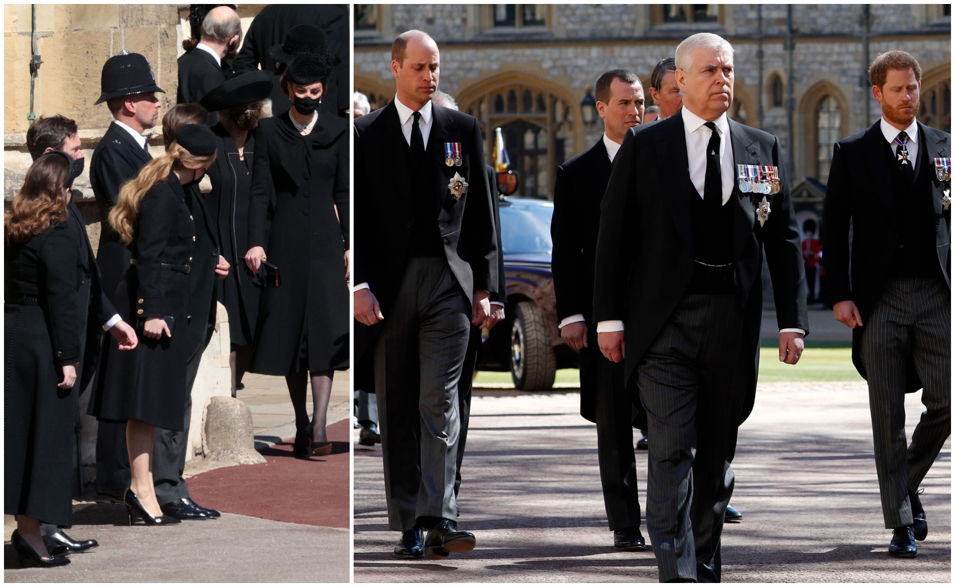 History in the making: The striking, emotional images of the royals as they said their final farewell to Prince Philip