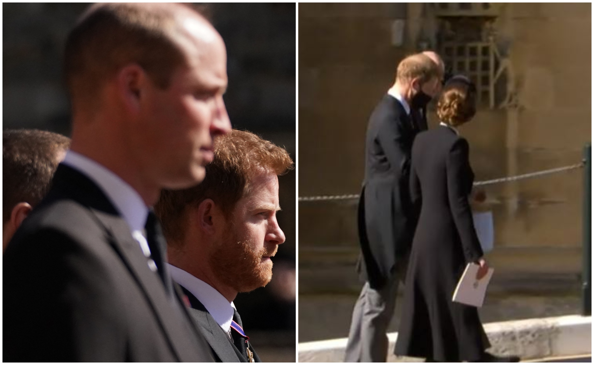 Prince Harry & Prince William share an emotional conversation with Duchess Catherine after Philip’s funeral – their first reunion in over a year