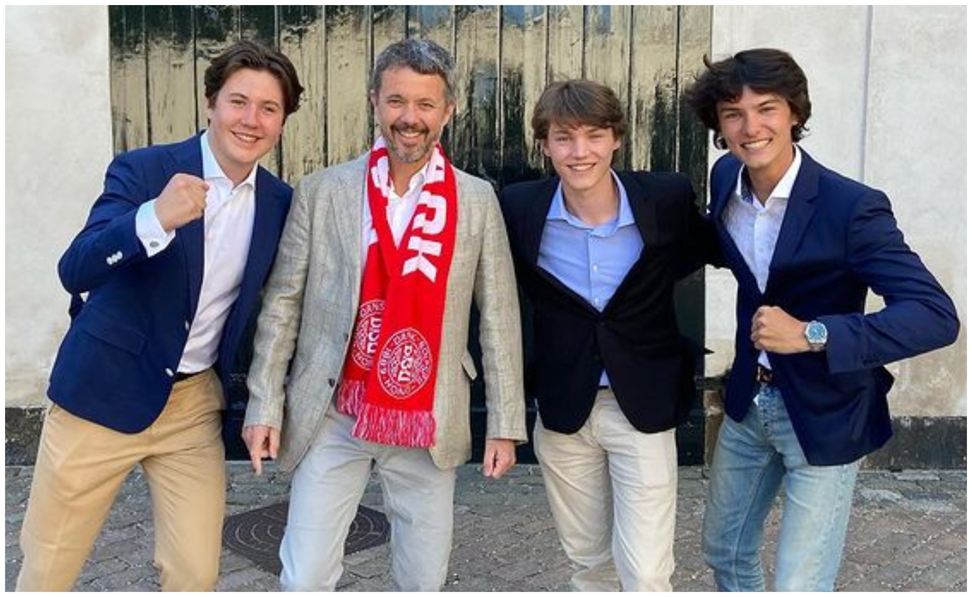 Crown Prince Frederik and his royal relatives reunite with a rare new picture – in the name of football