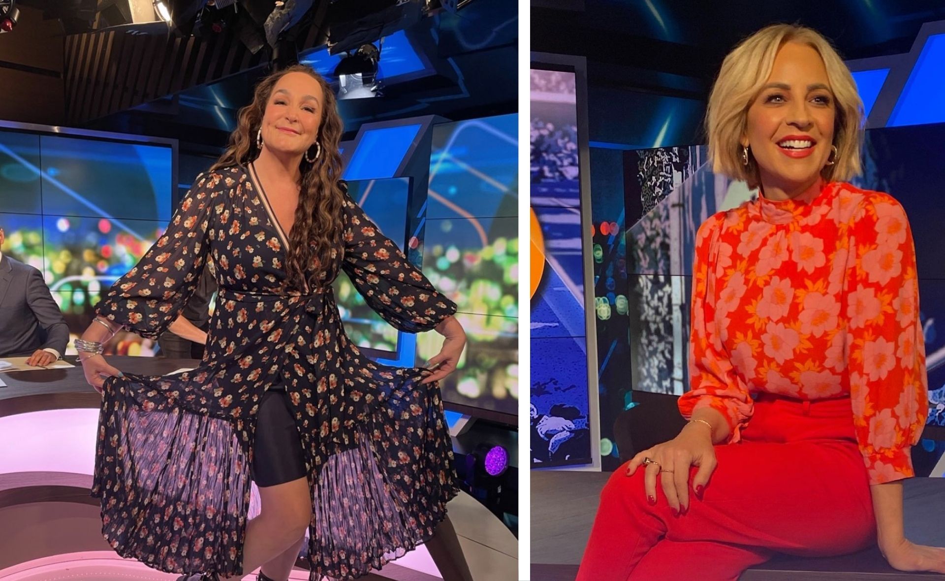 The Project’s Carrie Bickmore and Kate Langbroek are hilariously photobombed by a “handsome creep”
