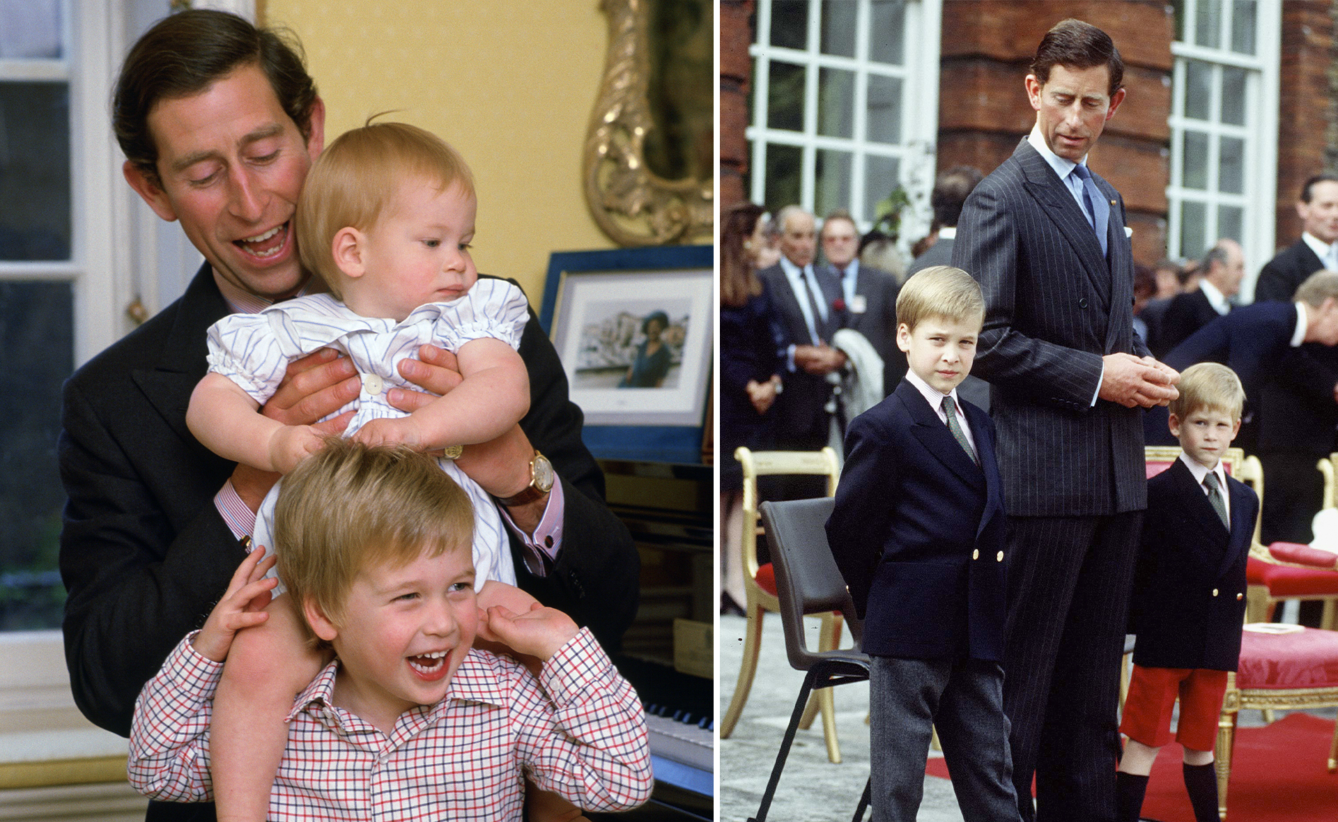 Like father, like sons: Prince Charles’ best moments from the royal archives with Princes William and Harry
