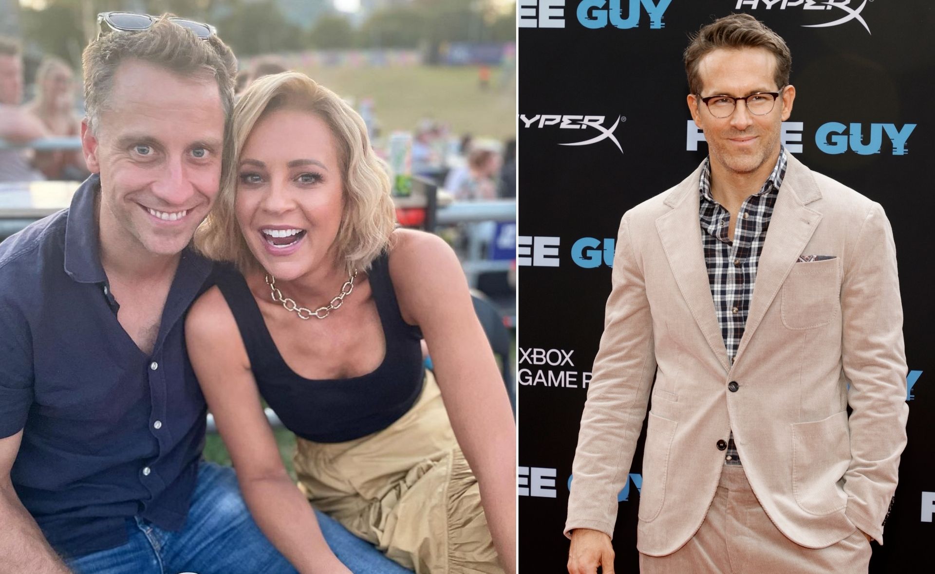 Carrie Bickmore enlists the help of Ryan Reynolds for a hilarious surprise video dedicated to her partner Chris Walker