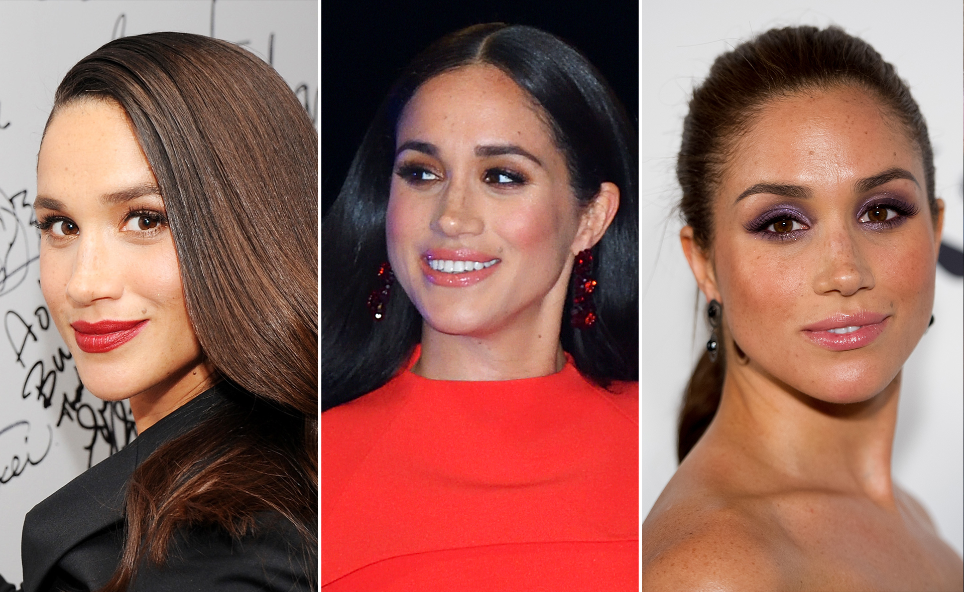 Duchess Meghan’s best makeup looks through the years: From dark liner, to bold lips and her signature glowy skin