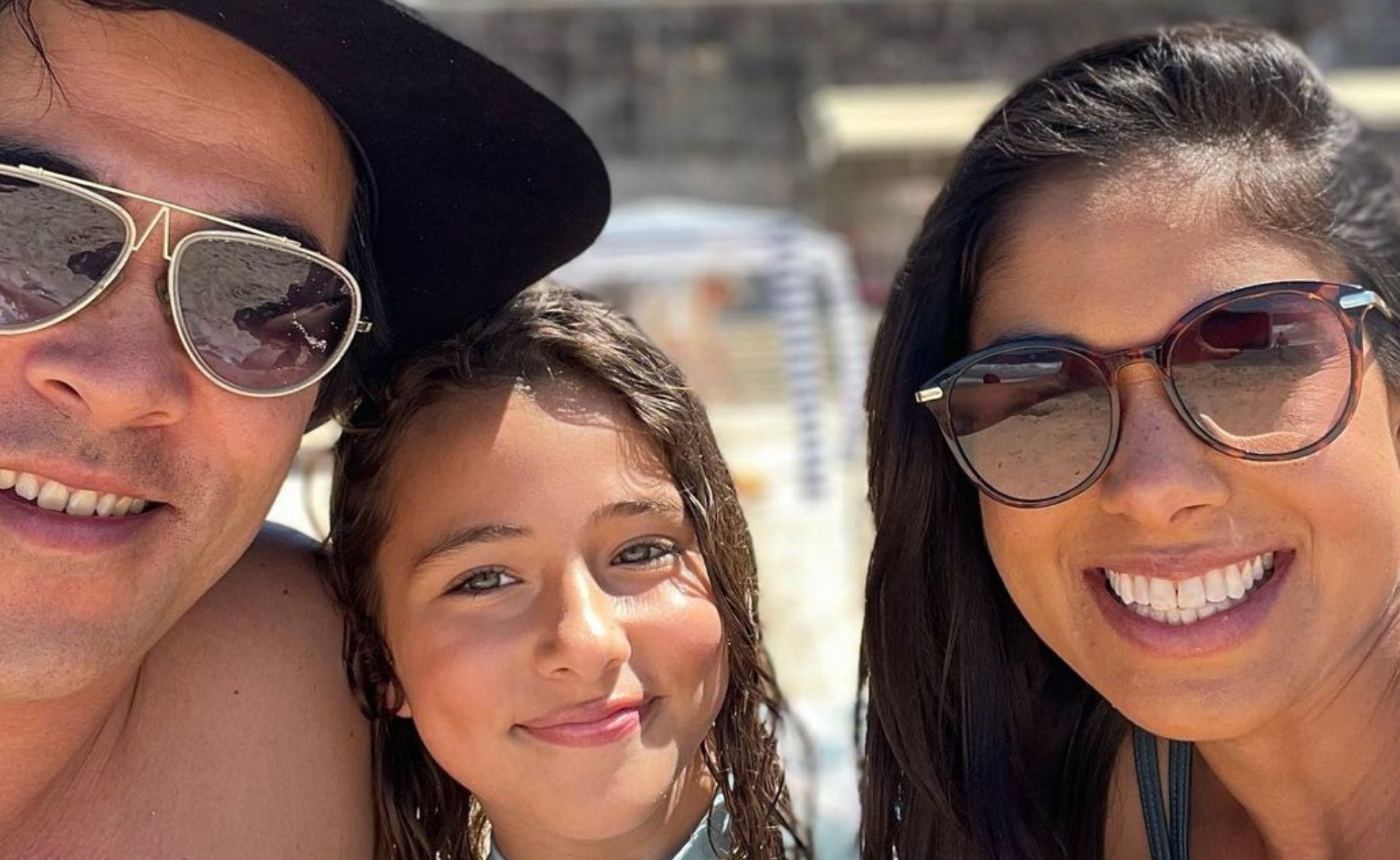 Home and Away’s James Stewart shares rare family snaps with his wife Sarah Roberts and his mini-me daughter Scout