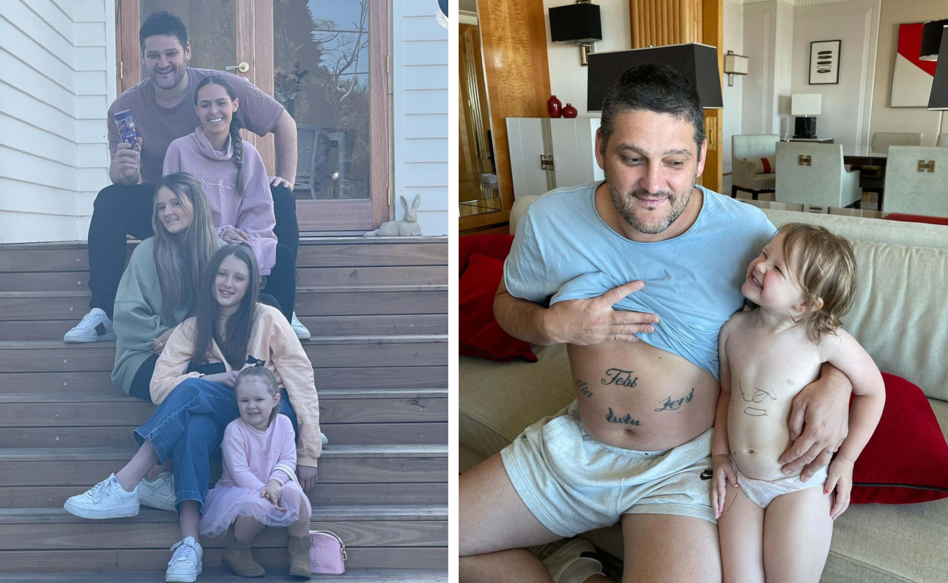 Yeah the girls! Brendan Fevola’s best candid snaps with his adorable family
