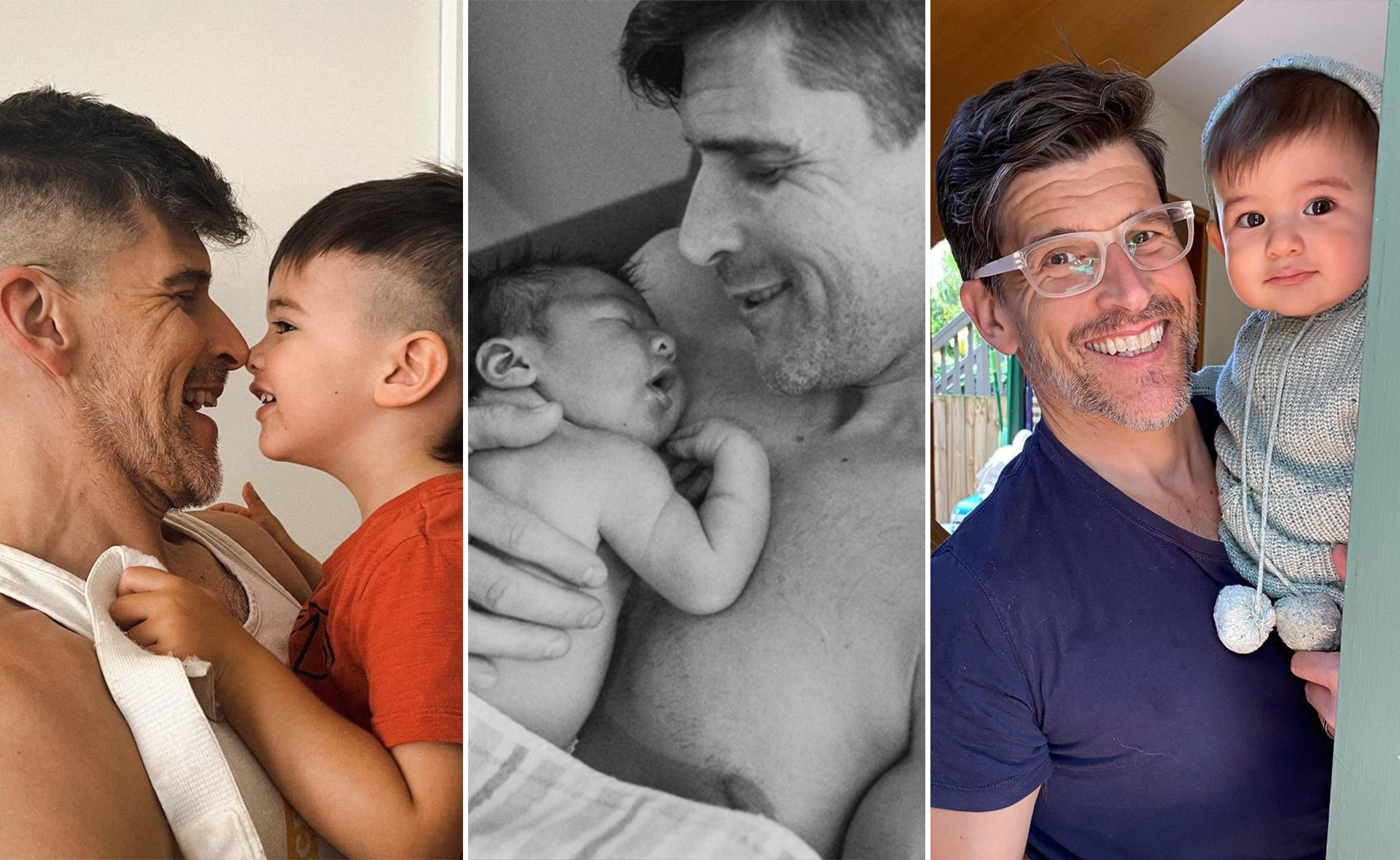 There’s no denying the bond between Osher Gunsberg and his mini-me son Wolfgang in these sweet family snaps