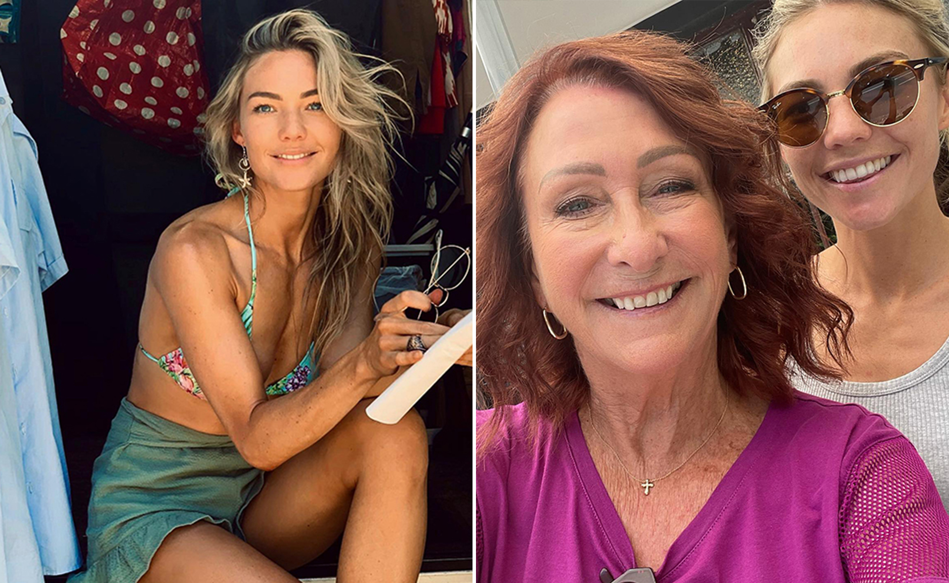 Sam Frost gets nostalgic for her Home and Away family after sharing a hilarious blooper video and reuniting with Lynne McGranger