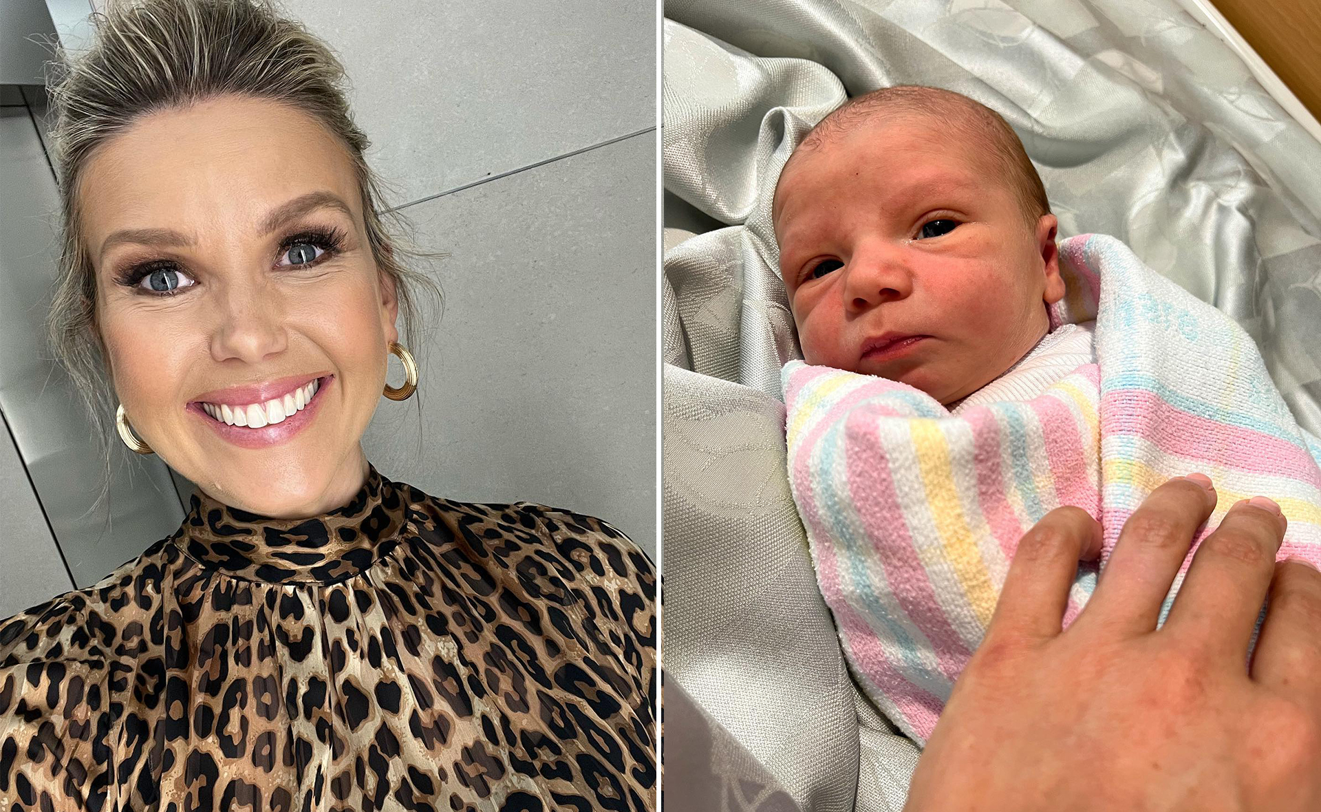 And baby makes four! Edwina Bartholomew and husband Neil Varcoe welcome their second child into the world