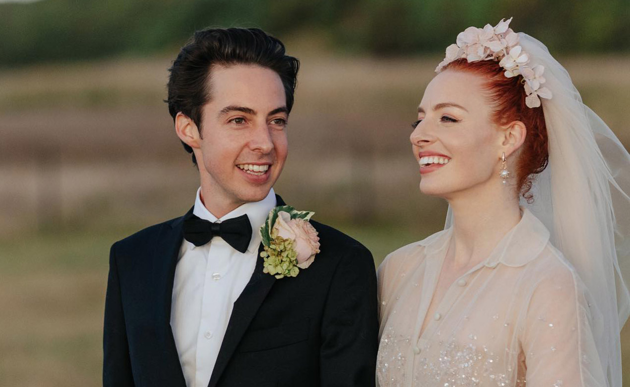 A Wiggle wedding! Emma Watkins ties the knot with Oliver Brian in cute country nuptials