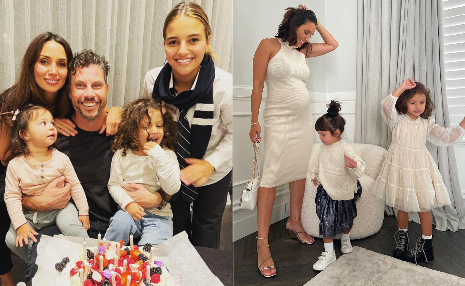 Bachie babies! Who do Sam and Snezana Wood’s daughters Willow, Charlie and Harper look more like?
