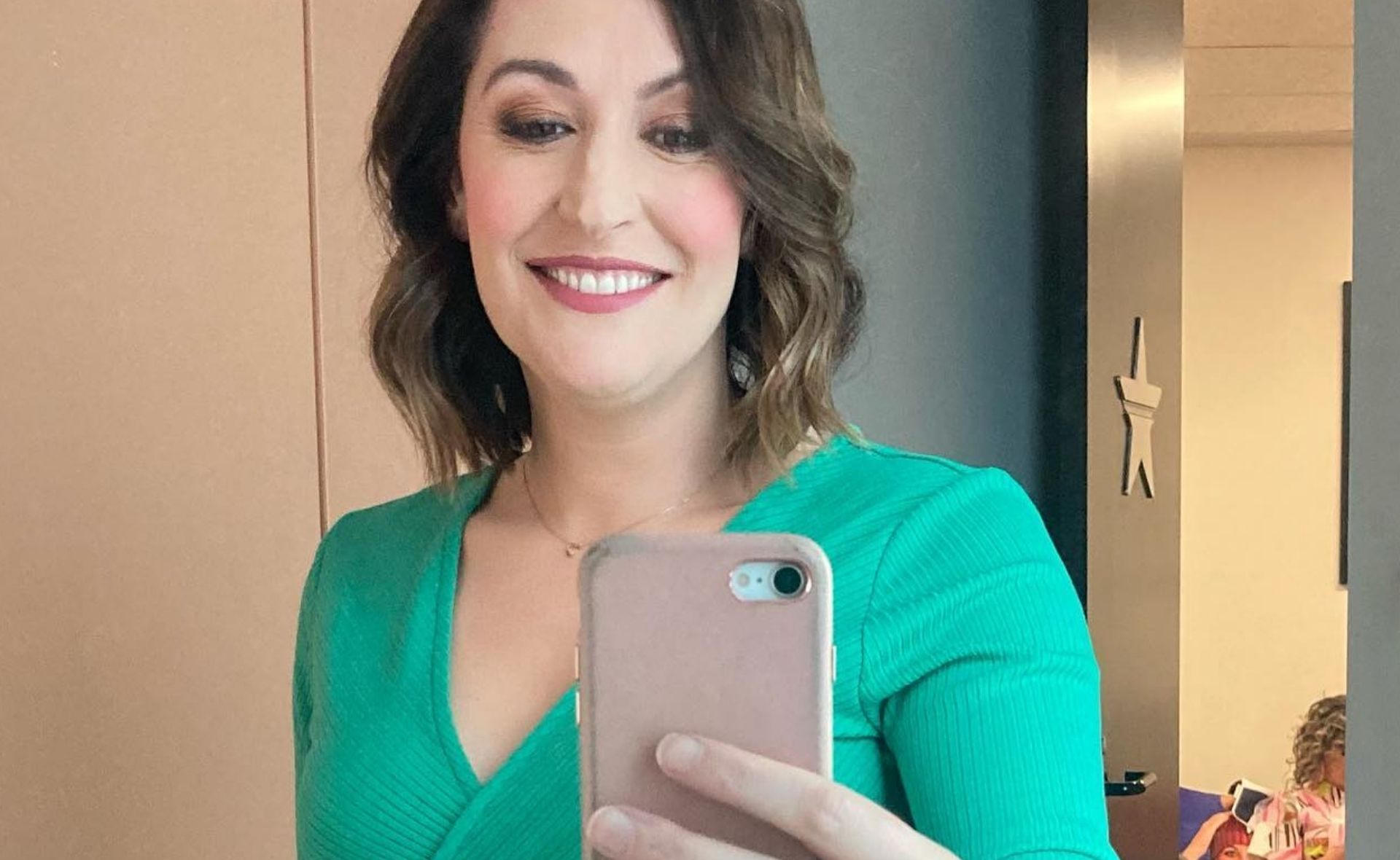 Celia Pacquola reveals her burgeoning baby bump on Have You Been Paying Attention