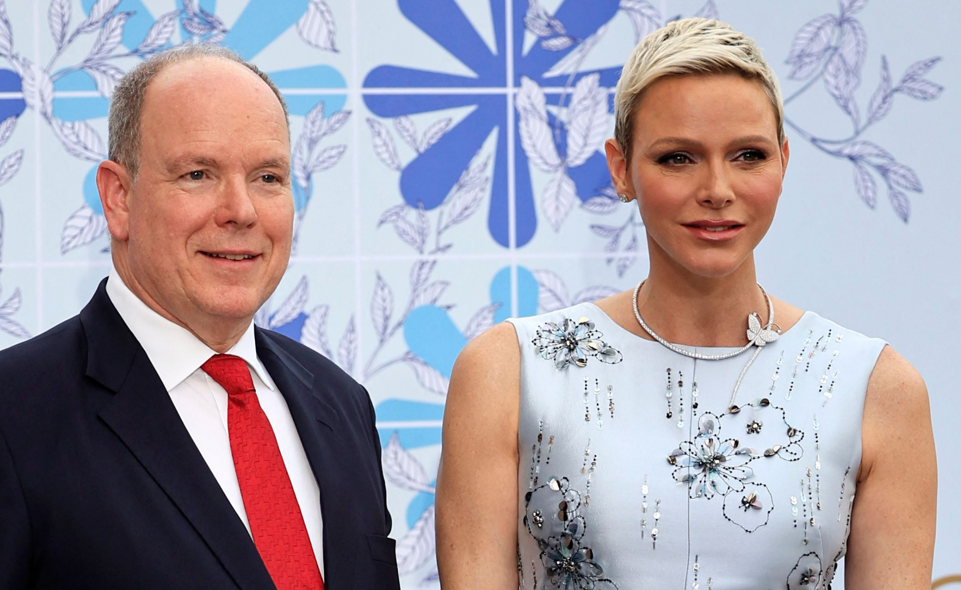 A vision in ice blue: Princess Charlene of Monaco’s ballgown steals the show at her latest gala appearance