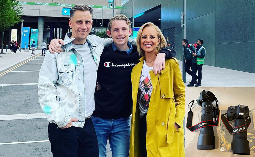 Fans call for a bake-off between Carrie Bickmore and Hamish Blake after the Project host makes a seriously impressive cake