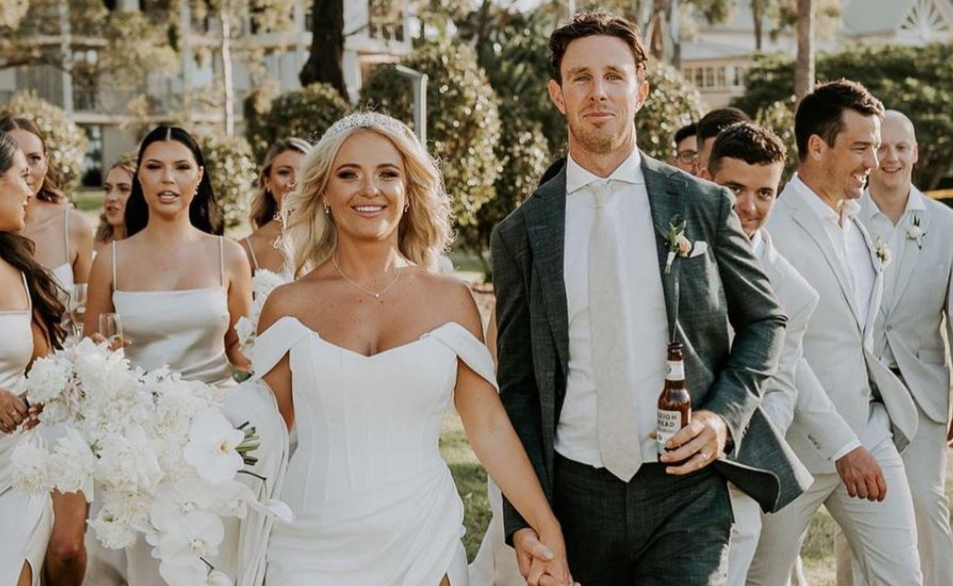 The Block’s Dylan and Jenny have finally said “I do” in a stunning Gold Coast wedding ceremony