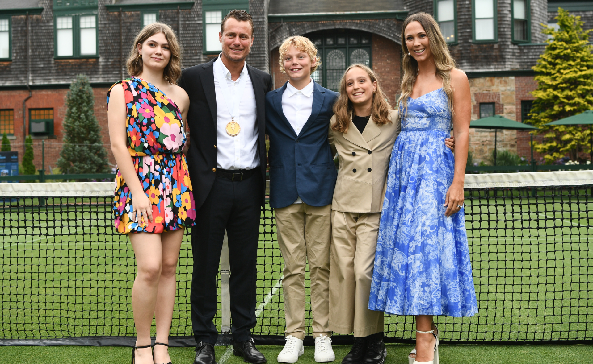 Bec and Lleyton Hewitt reunite with family after alleged feud