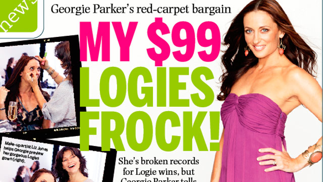 Georgie Parker's $99 Logies frock!