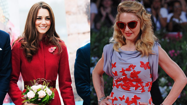 Madonna is a royal watcher and fan of Kate's style