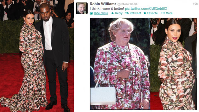 Who wore it better Kim or Robin Williams?