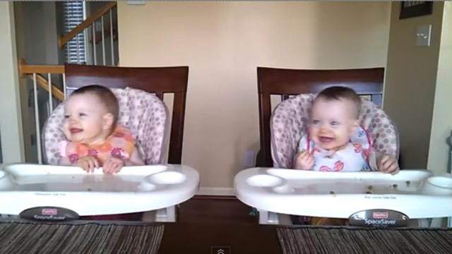 VIDEO: Identical twins head bop to dad's music