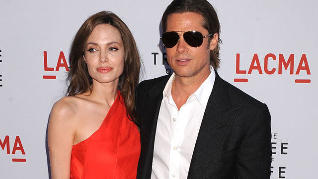 Brad Pitt and Angelina Jolie at the Tree of Life Los Angeles premiere