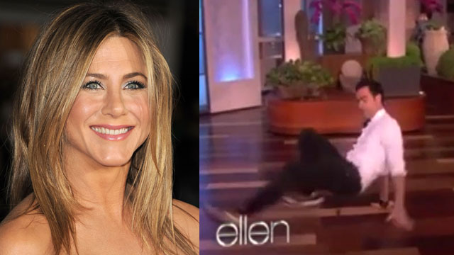Aniston "obsessed with" Justin Theroux's breakdancing