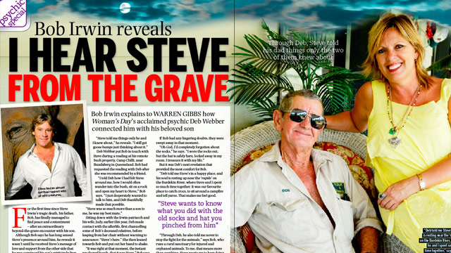 Bob Irwin reveals: I hear Steve from the grave
